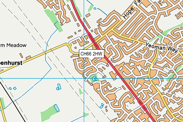 CH66 2HW map - OS VectorMap District (Ordnance Survey)