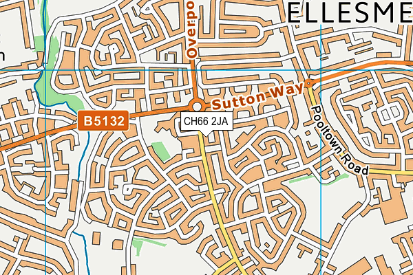 CH66 2JA map - OS VectorMap District (Ordnance Survey)