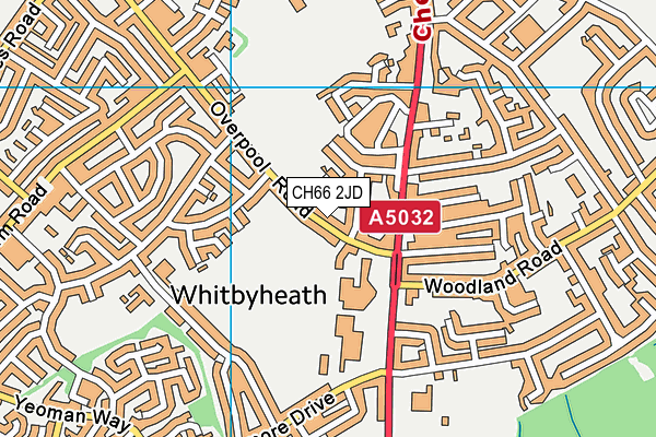 CH66 2JD map - OS VectorMap District (Ordnance Survey)