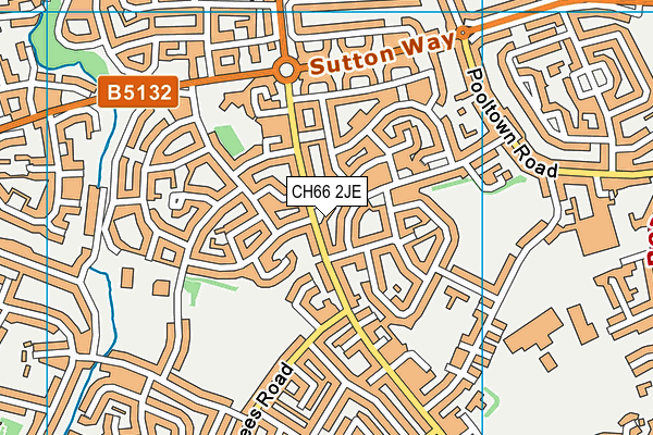 CH66 2JE map - OS VectorMap District (Ordnance Survey)