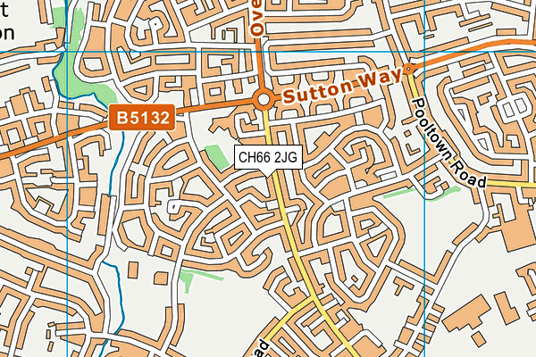 CH66 2JG map - OS VectorMap District (Ordnance Survey)