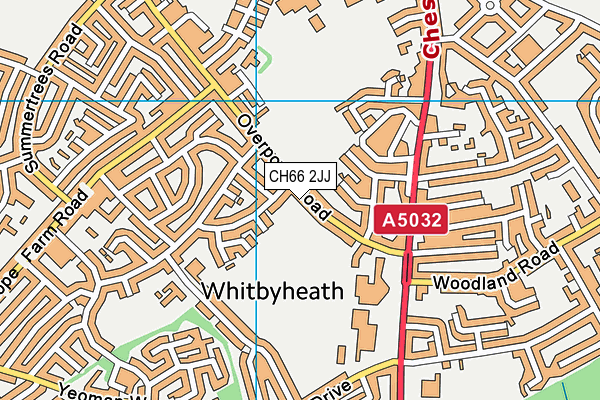 CH66 2JJ map - OS VectorMap District (Ordnance Survey)