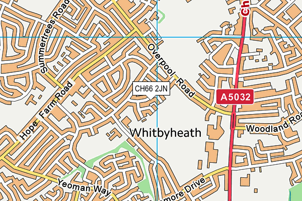 CH66 2JN map - OS VectorMap District (Ordnance Survey)