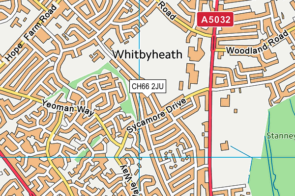 CH66 2JU map - OS VectorMap District (Ordnance Survey)