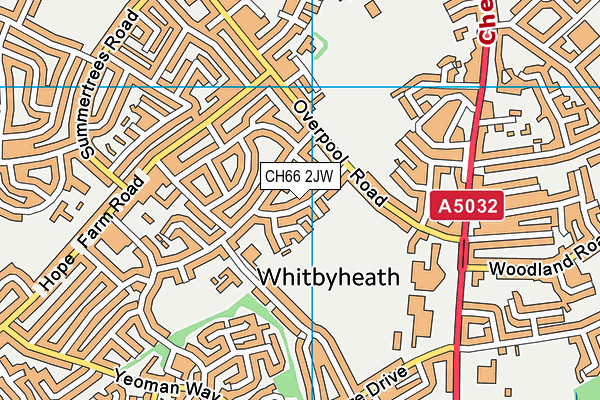 CH66 2JW map - OS VectorMap District (Ordnance Survey)