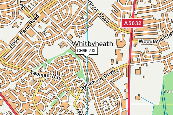CH66 2JX map - OS VectorMap District (Ordnance Survey)