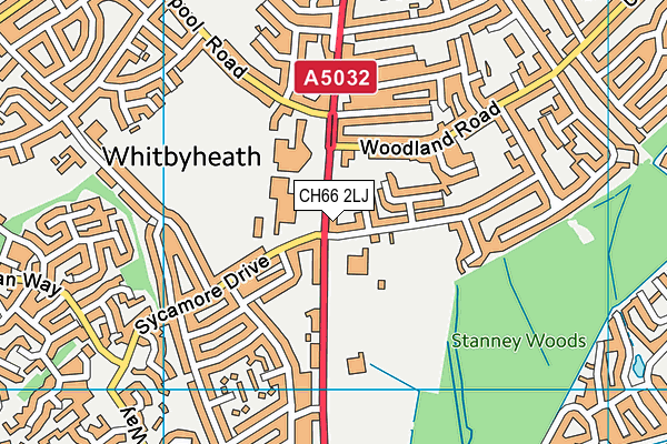 CH66 2LJ map - OS VectorMap District (Ordnance Survey)