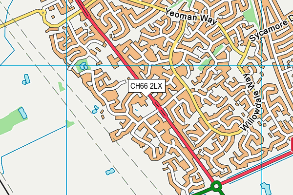 CH66 2LX map - OS VectorMap District (Ordnance Survey)