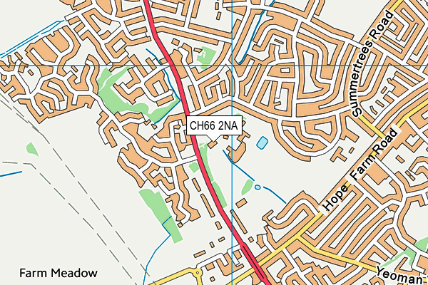 Archers Brook School map (CH66 2NA) - OS VectorMap District (Ordnance Survey)