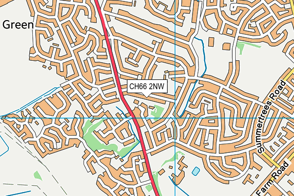 CH66 2NW map - OS VectorMap District (Ordnance Survey)