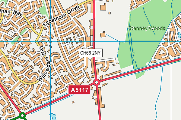 CH66 2NY map - OS VectorMap District (Ordnance Survey)