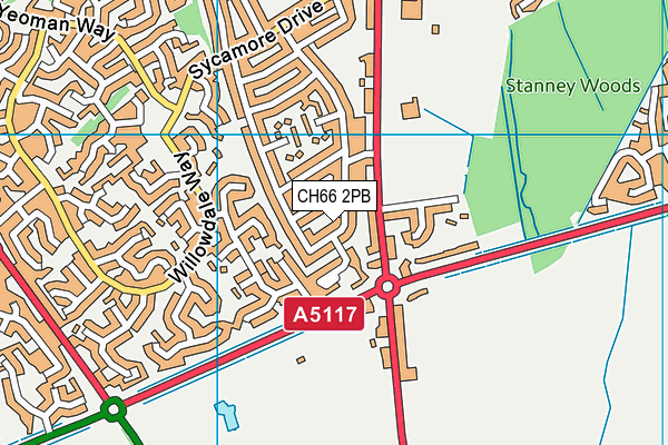 CH66 2PB map - OS VectorMap District (Ordnance Survey)