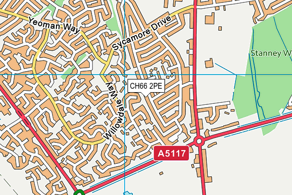 CH66 2PE map - OS VectorMap District (Ordnance Survey)