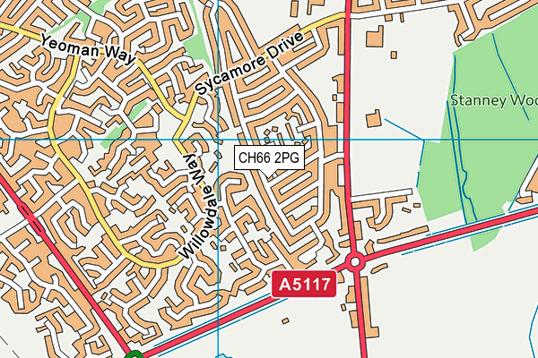 CH66 2PG map - OS VectorMap District (Ordnance Survey)