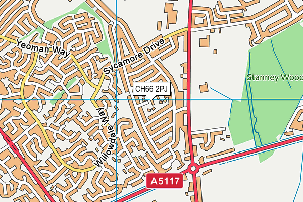 CH66 2PJ map - OS VectorMap District (Ordnance Survey)