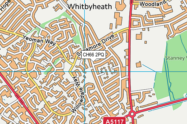 CH66 2PQ map - OS VectorMap District (Ordnance Survey)