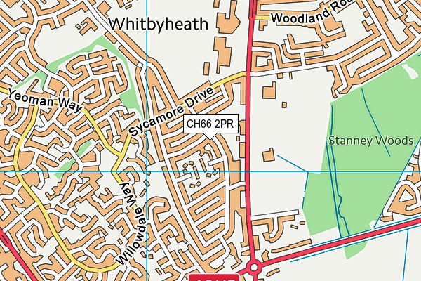 CH66 2PR map - OS VectorMap District (Ordnance Survey)