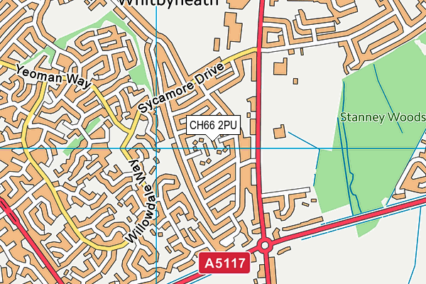 CH66 2PU map - OS VectorMap District (Ordnance Survey)