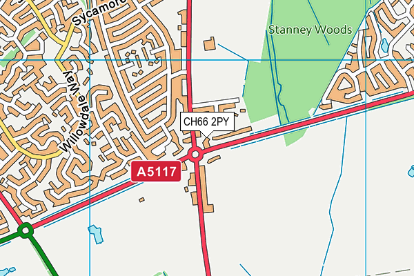 CH66 2PY map - OS VectorMap District (Ordnance Survey)