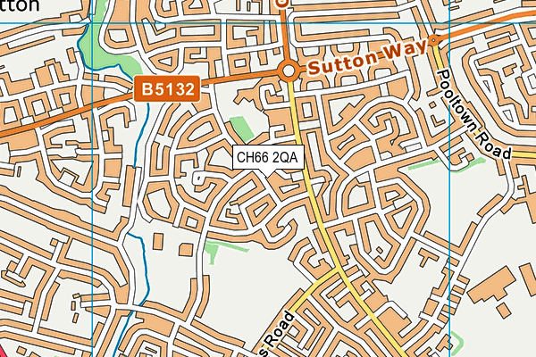 CH66 2QA map - OS VectorMap District (Ordnance Survey)