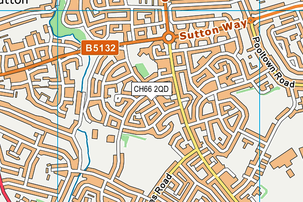 CH66 2QD map - OS VectorMap District (Ordnance Survey)