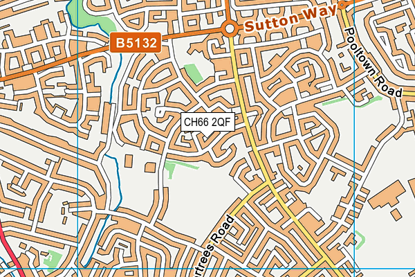 CH66 2QF map - OS VectorMap District (Ordnance Survey)