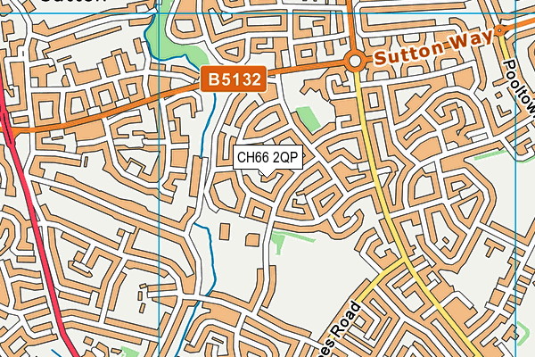 CH66 2QP map - OS VectorMap District (Ordnance Survey)