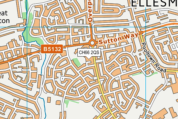 CH66 2QS map - OS VectorMap District (Ordnance Survey)