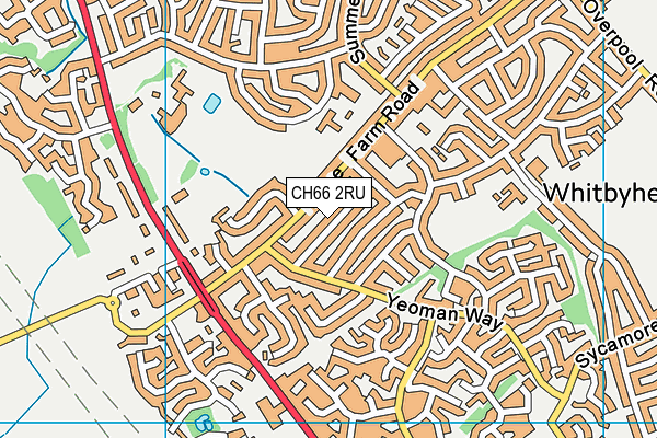 CH66 2RU map - OS VectorMap District (Ordnance Survey)