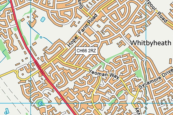 CH66 2RZ map - OS VectorMap District (Ordnance Survey)