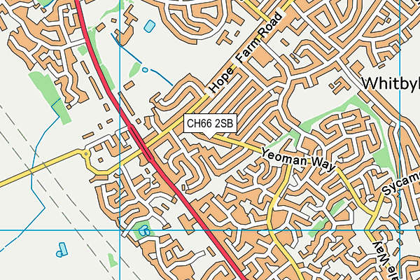 CH66 2SB map - OS VectorMap District (Ordnance Survey)