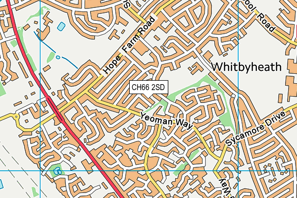 CH66 2SD map - OS VectorMap District (Ordnance Survey)