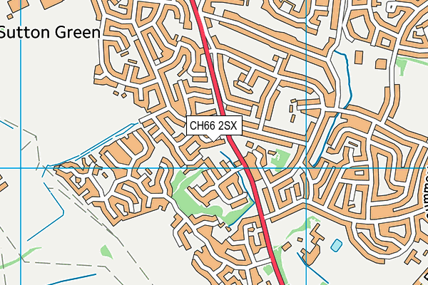 CH66 2SX map - OS VectorMap District (Ordnance Survey)