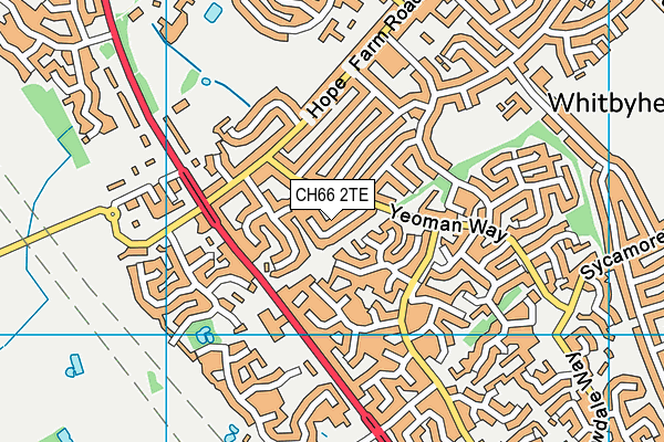 CH66 2TE map - OS VectorMap District (Ordnance Survey)