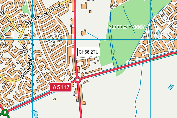 CH66 2TU map - OS VectorMap District (Ordnance Survey)