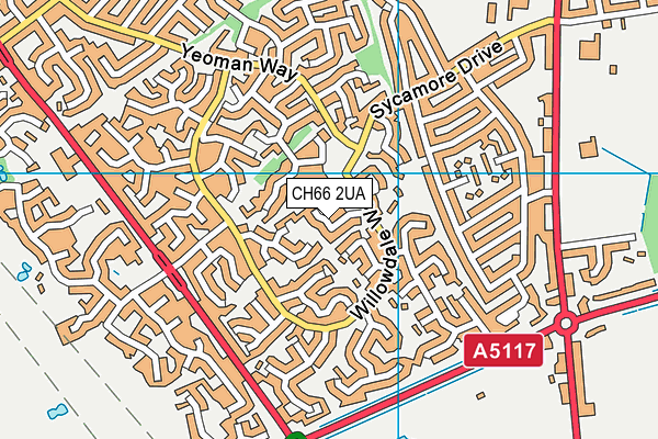 CH66 2UA map - OS VectorMap District (Ordnance Survey)