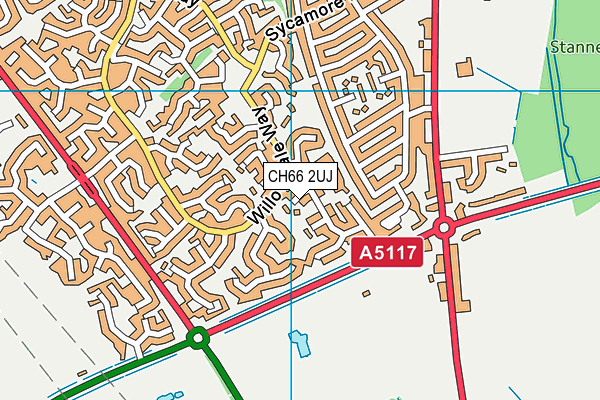 CH66 2UJ map - OS VectorMap District (Ordnance Survey)