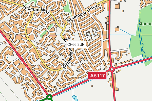 CH66 2UN map - OS VectorMap District (Ordnance Survey)