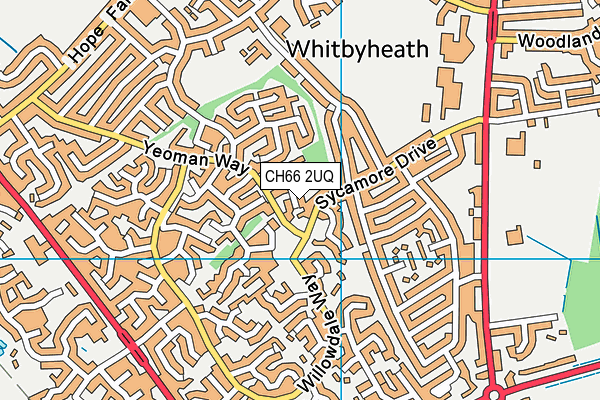 CH66 2UQ map - OS VectorMap District (Ordnance Survey)