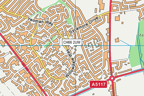 CH66 2UW map - OS VectorMap District (Ordnance Survey)
