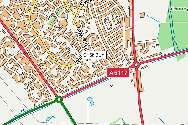 CH66 2UY map - OS VectorMap District (Ordnance Survey)