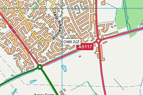 CH66 2UZ map - OS VectorMap District (Ordnance Survey)