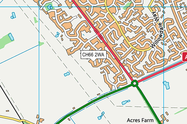 CH66 2WA map - OS VectorMap District (Ordnance Survey)