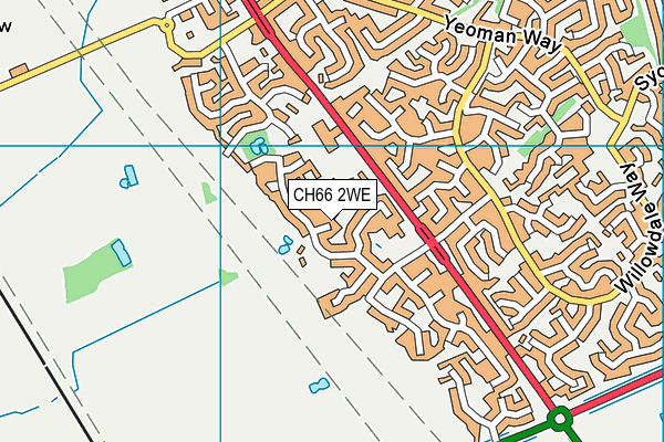 CH66 2WE map - OS VectorMap District (Ordnance Survey)