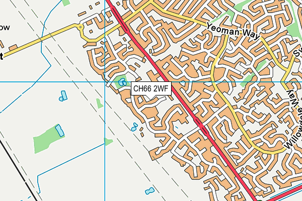 CH66 2WF map - OS VectorMap District (Ordnance Survey)