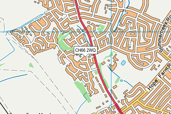 CH66 2WQ map - OS VectorMap District (Ordnance Survey)