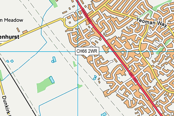 CH66 2WR map - OS VectorMap District (Ordnance Survey)