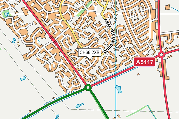 CH66 2XB map - OS VectorMap District (Ordnance Survey)