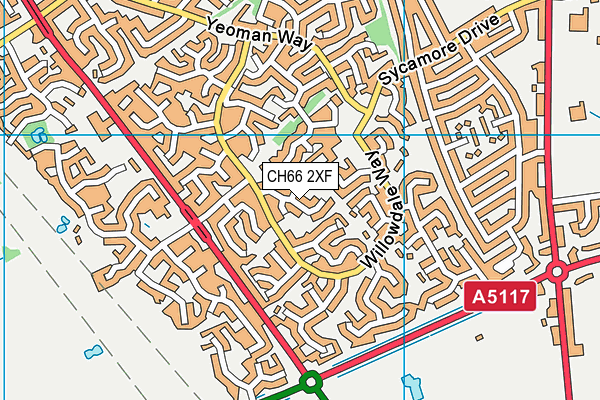 CH66 2XF map - OS VectorMap District (Ordnance Survey)