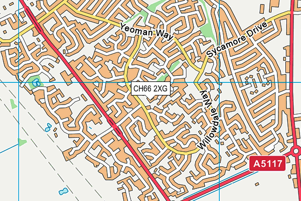 CH66 2XG map - OS VectorMap District (Ordnance Survey)